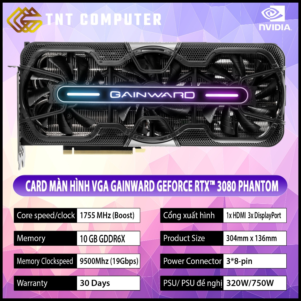 VGA - Card màn hình RTX 3080 Palit Gainward Phantom Phoenix Gaming Pro 10GB GDRR6 2nd | Shopee Việt Nam