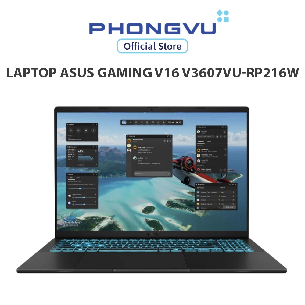 Laptop Asus Gaming V16 V3607VU-RP216W (Core 7 240H/ RTX 4050 6GB/16GB/ 512GB/ Windows 11) - Bảo hành 24 tháng | Shopee Việt Nam