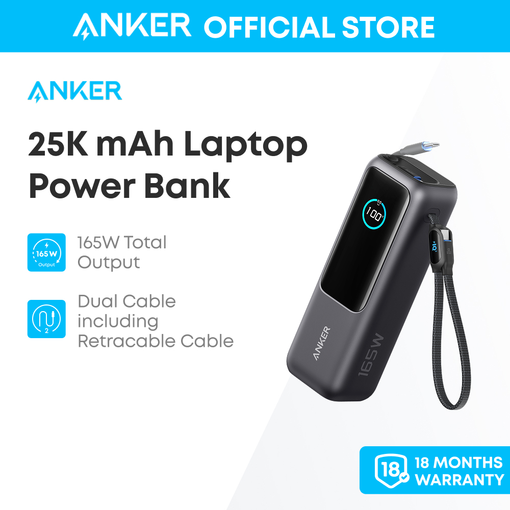 Anker Laptop Power Bank, 25,000mAh Portable Charger with Triple 100W USB-C Ports for Multi-Device | Shopee Philippines