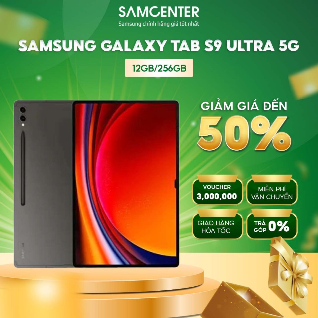 Máy tính bảng Samsung Galaxy Tab S9 Ultra 5G, 12GB/256GB | Shopee Việt Nam