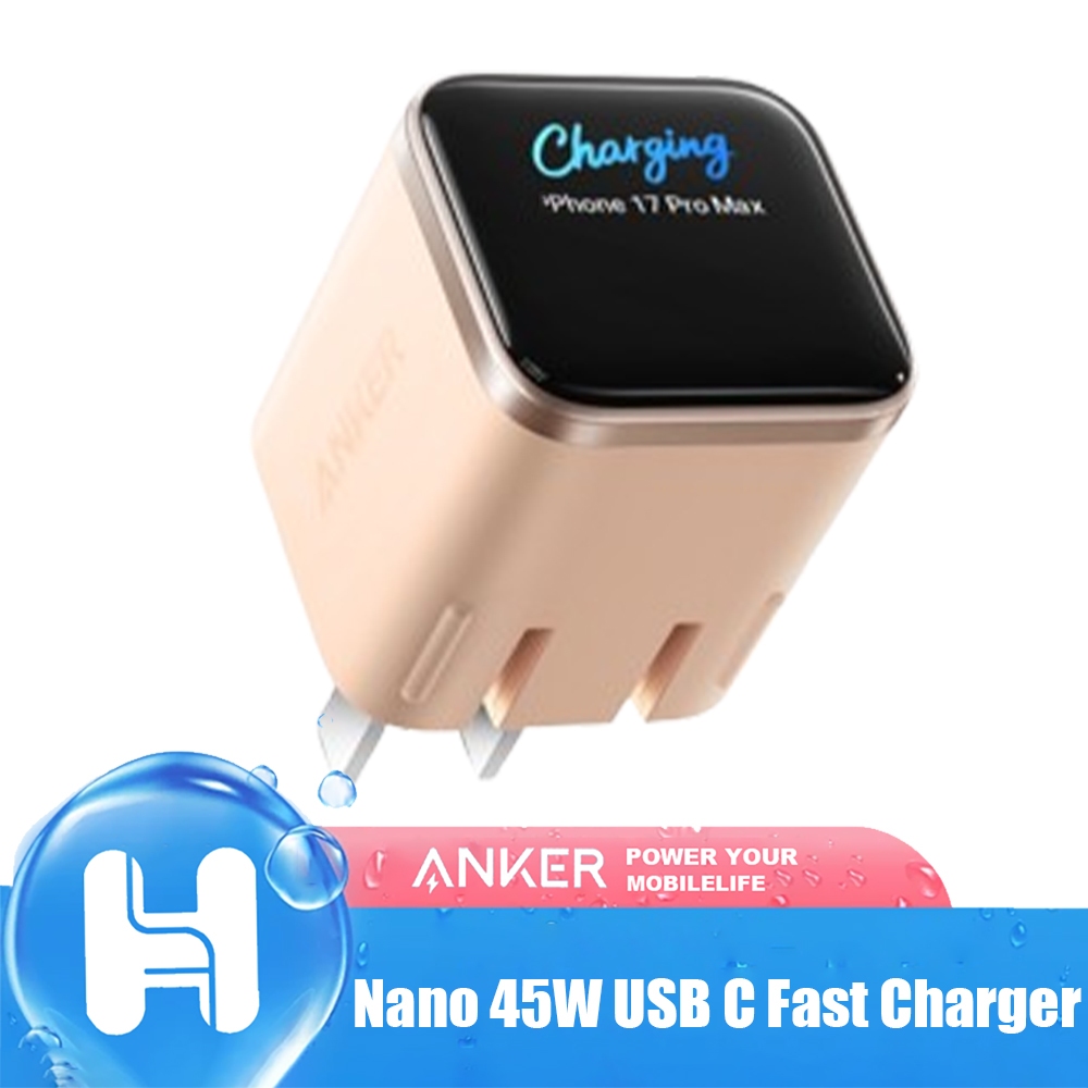 Anker Nano 45W USB C Fast Charger 45W GaN Ultra-Light Charger with LED Digital Display | Shopee Philippines