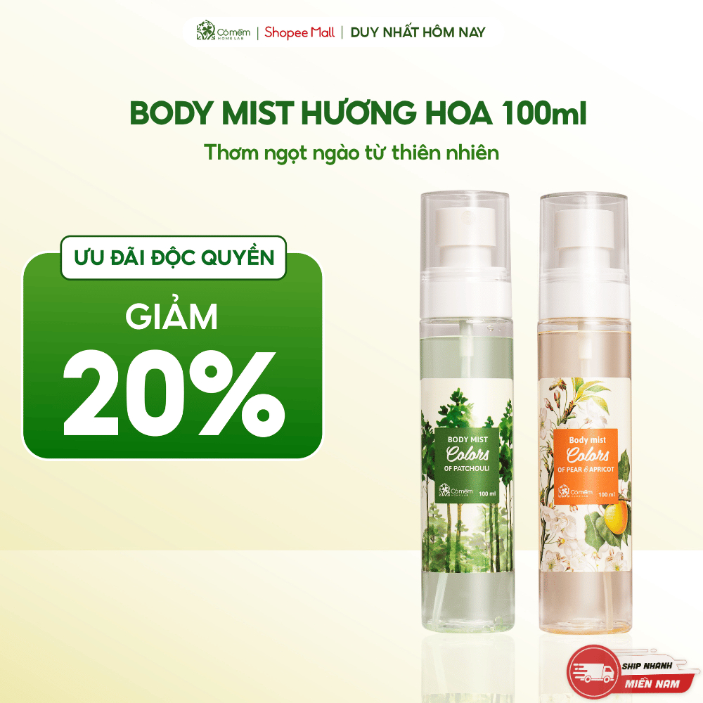 Xịt thơm toàn thân body mist thơm ngọt từ thiên nhiên Cỏ Mềm 100ml | Shopee Việt Nam