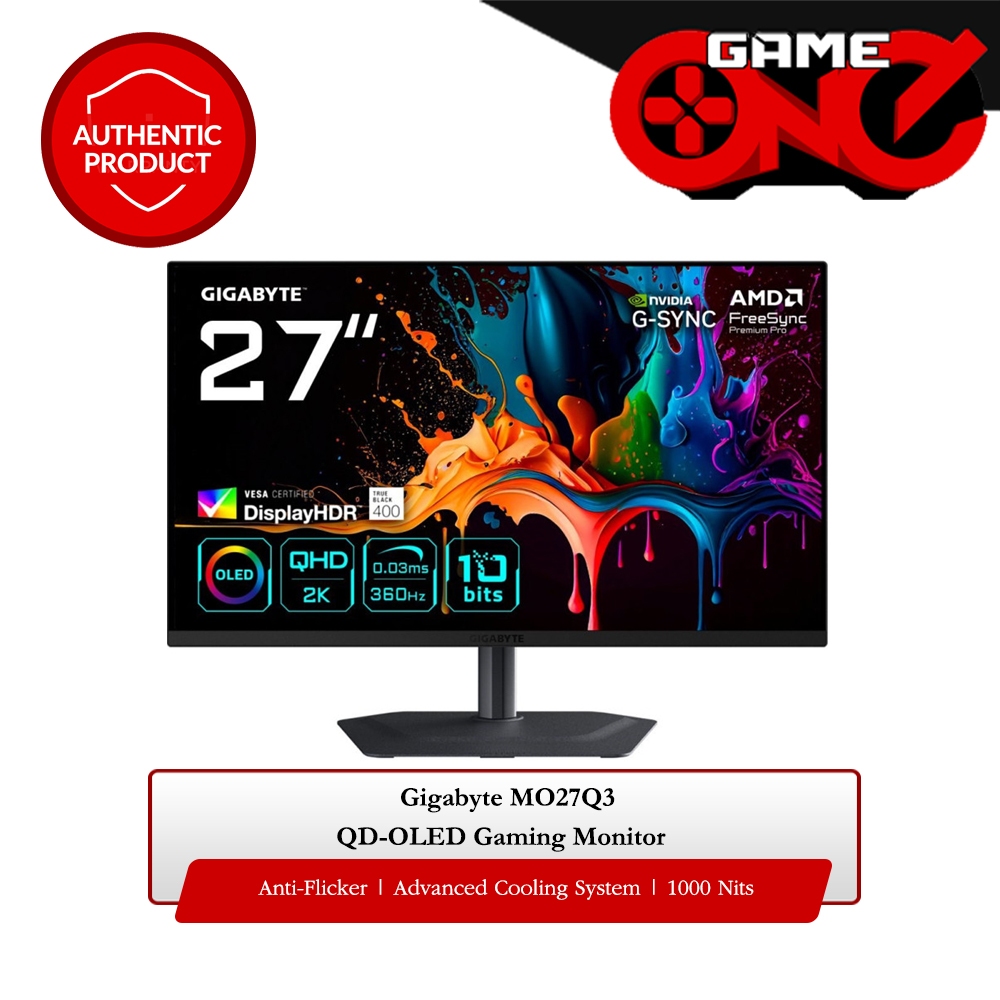 Gigabyte MO27Q3 27" QD-OLED Gaming Monitor [360Hz] | Shopee Philippines