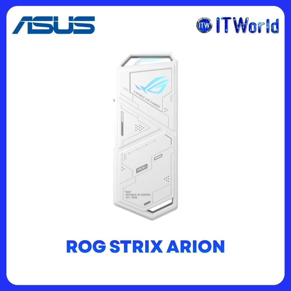 ASUS ROG Strix Arion White - M.2 NVMe SSD Enclosure / USB-C 10Gbps Tool-Free / ESD-S1C/WHT/G/AS// | Shopee Philippines