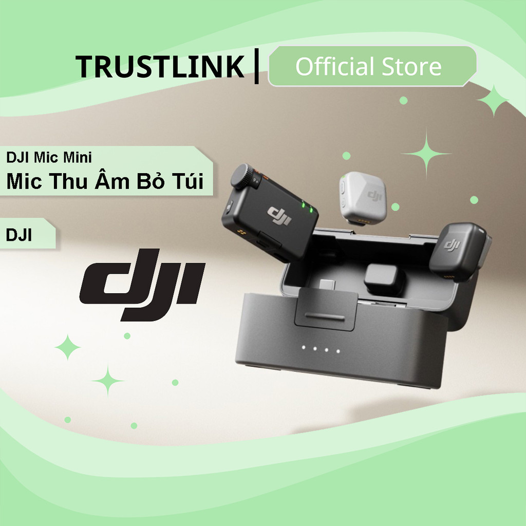 DJI Mic Mini - Bộ Micro Không Dây Chuyên Dụng - Nhỏ Gọn - Khử Ồn 2 Cấp Độ - Thông Minh - Sạc Nhanh | Shopee Việt Nam