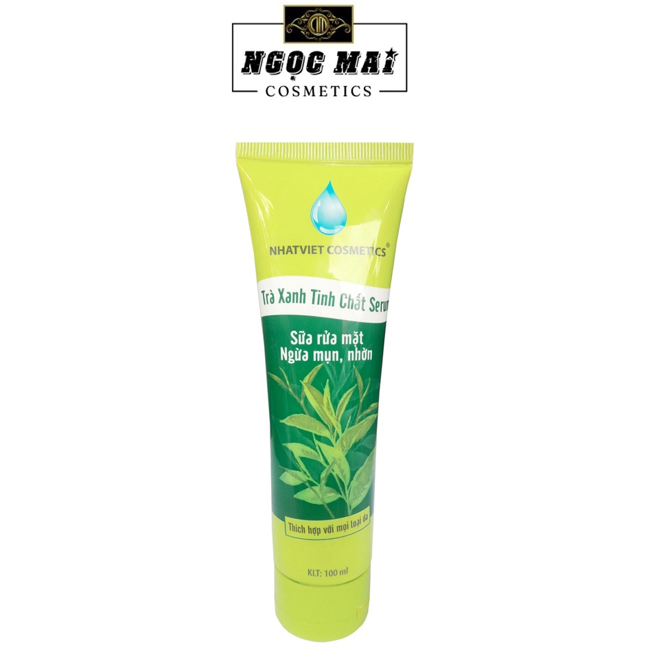 Sữa rửa mặt ngừa mụn, sạch nhờn trà xanh tinh chất Serum NHẬT VIỆT COSMETICS (100ml) | Shopee Việt Nam
