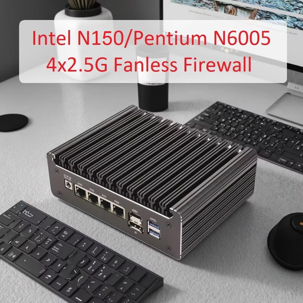 Intel N150 Fanless Mini PC Core i5-8250U Pentium4417U 4x i226-V 2.5G LAN DDR4 USB-C pfSense OPNsense Firewall Home Server | Shopee Philippines