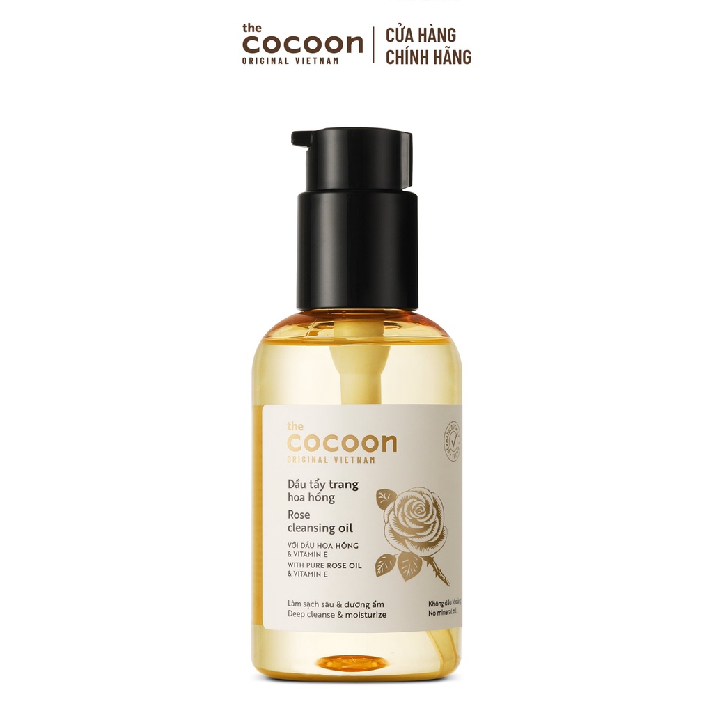 Dầu tẩy trang hoa hồng Cocoon tẩy sạch makeup chuyên nghiệp & dưỡng ẩm 140ml | Shopee Việt Nam