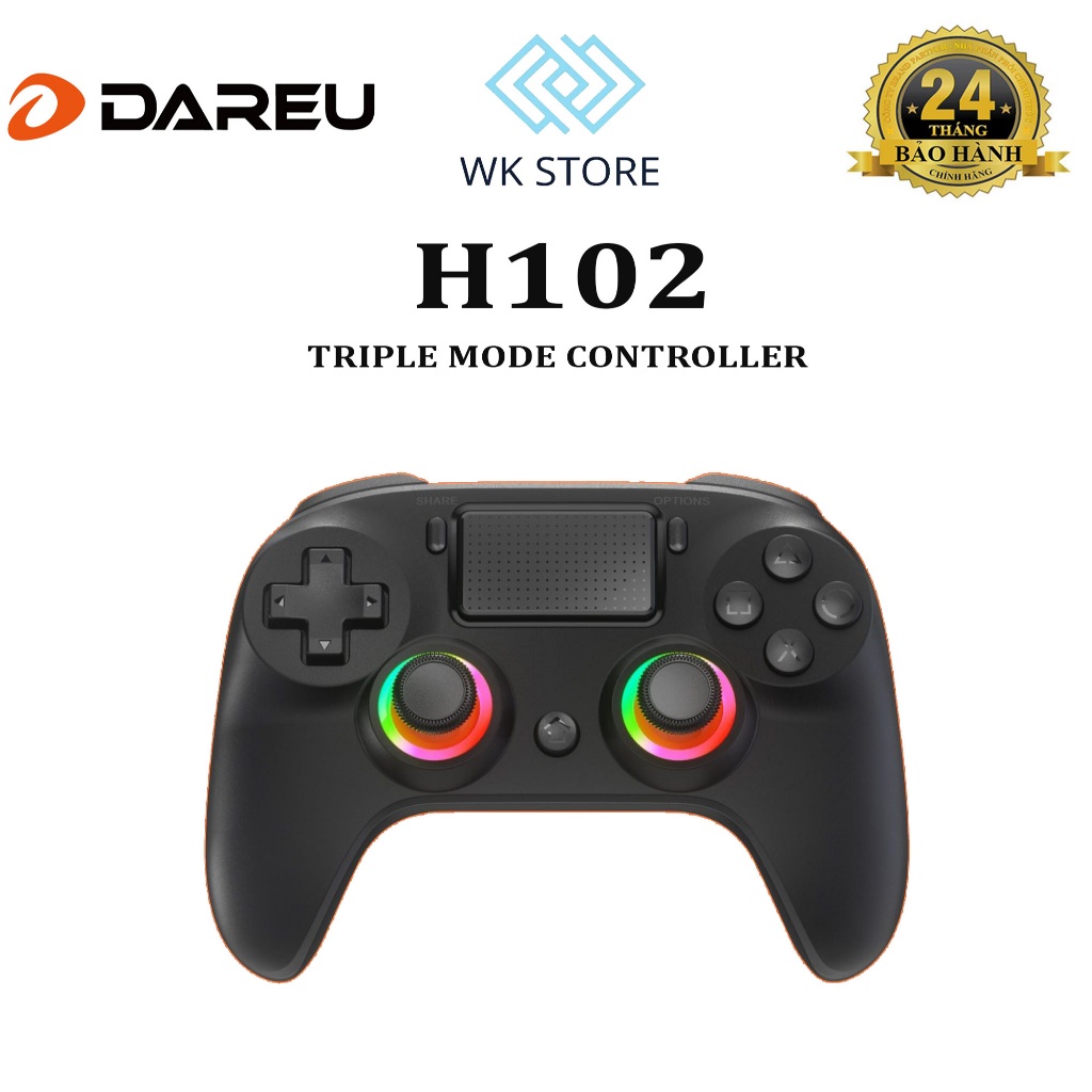 Tay cầm chơi Game Dareu H102 Black | 3 mode USB wired + 2.4G + Bluetooth | Mới, BH 12T | Shopee Việt Nam