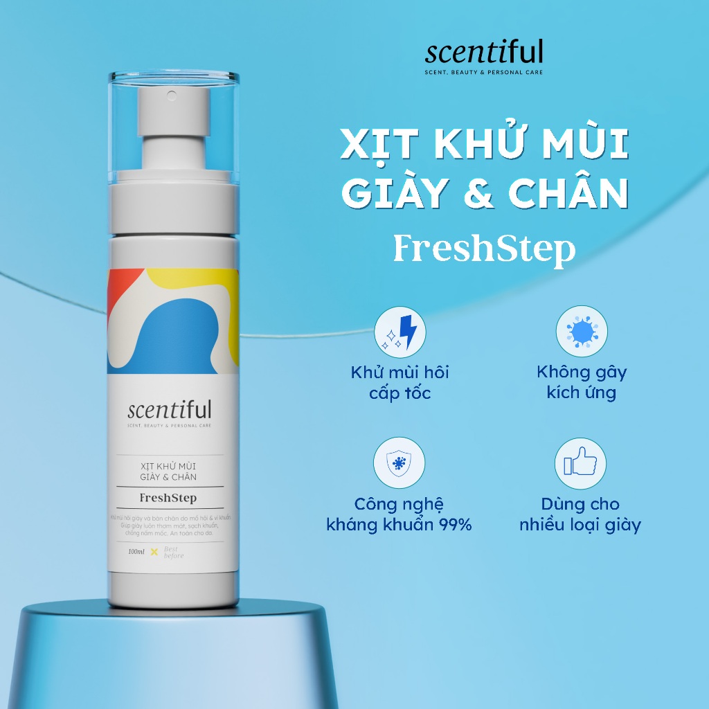 FreshStep Xịt Khử Mùi Giày | Scentiful – Khử Mùi Hôi, Diệt Khuẩn, Khô Nhanh, Giữ Giày Thơm Mát Suốt Ngày | Shopee Việt Nam