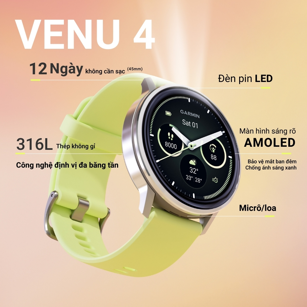 Đồng hồ thông minh Garmin Venu 4 - Hàng chính hãng | Shopee Việt Nam