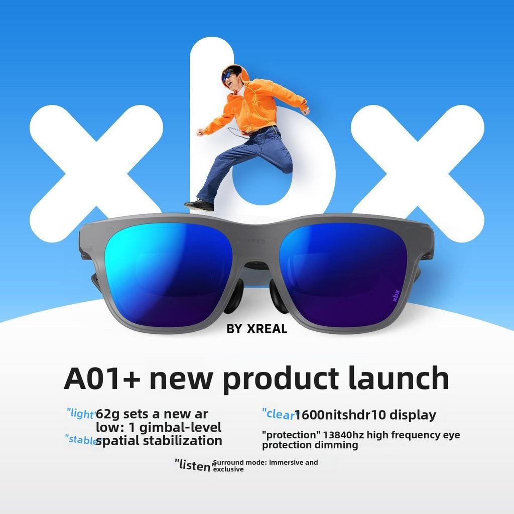 Xreal xbx a01 Smart AR Glasses 62g Ultra Light Wear 1600nits 50 Degree FOV Movie Watching Game | Shopee Philippines