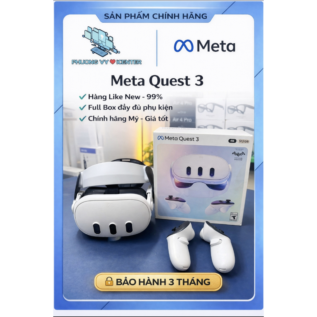 Meta Quest 3 - Quest 3S - Hàng New / Like New 99% - Bảo Hành 3 Tháng - Tài Khoản Game Bản Quyền | Shopee Việt Nam