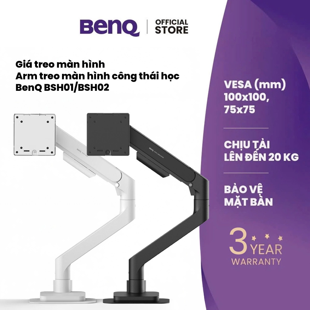Giá treo màn hình công thái học BenQ Ergo Arm BSH01_ Arm màn hình máy tính BenQ, tay đỡ màn hình | Shopee Việt Nam