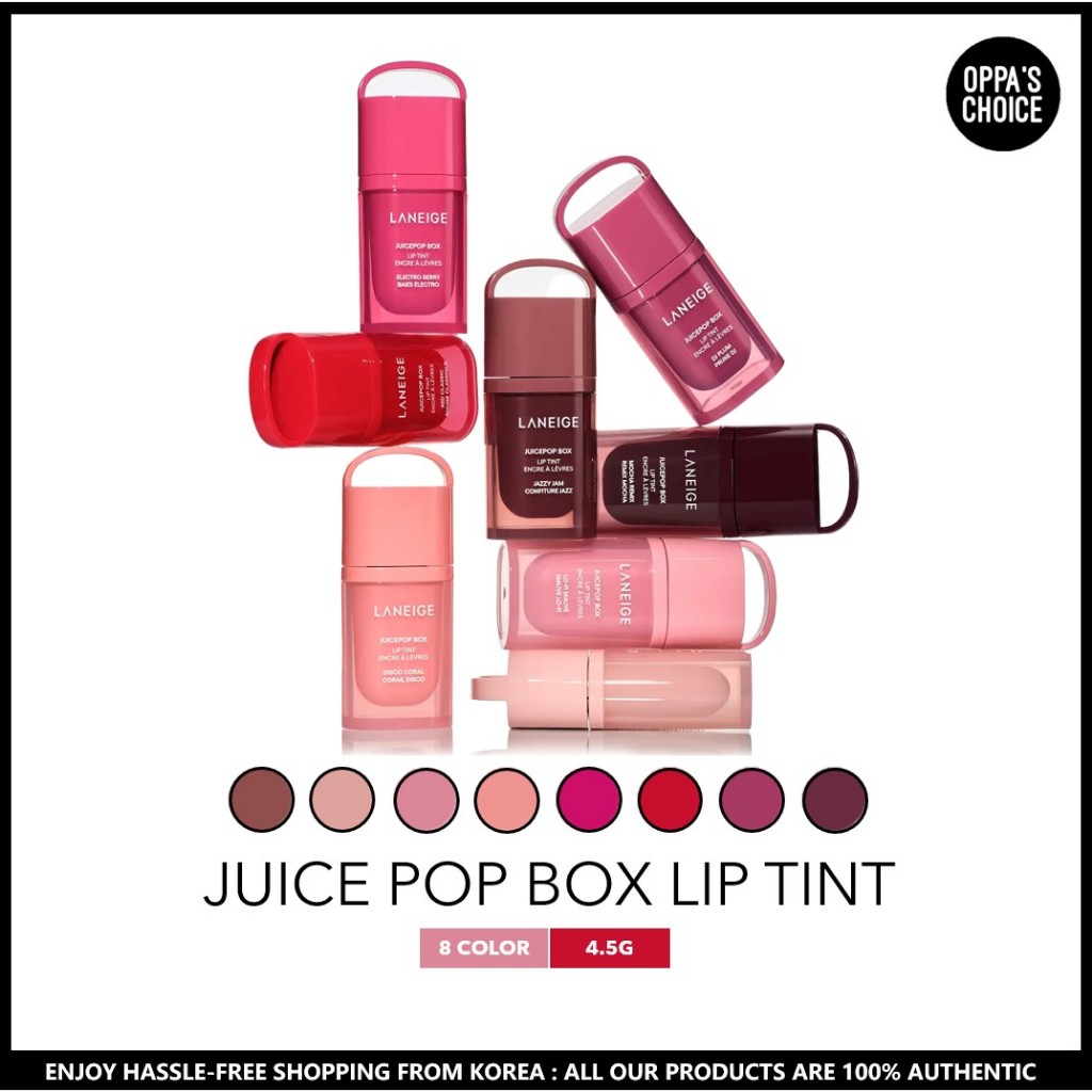 [LANEIGE] JUICE POP BOX LIP TINT 4.5G (8 COLOR) | Shopee Philippines