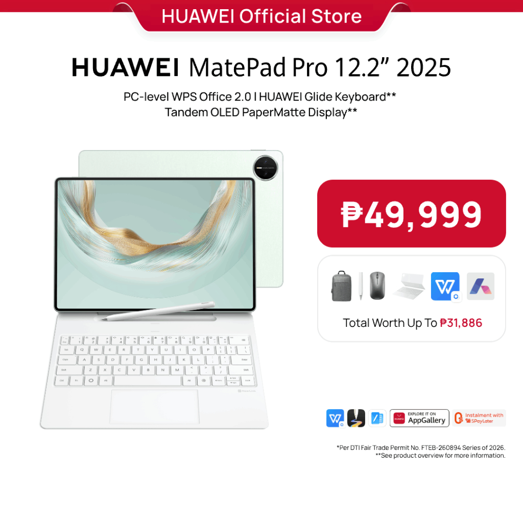 HUAWEI MatePad Pro 12.2" 2025 Tablet | WiFi | 12GB+512GB | Shopee Philippines