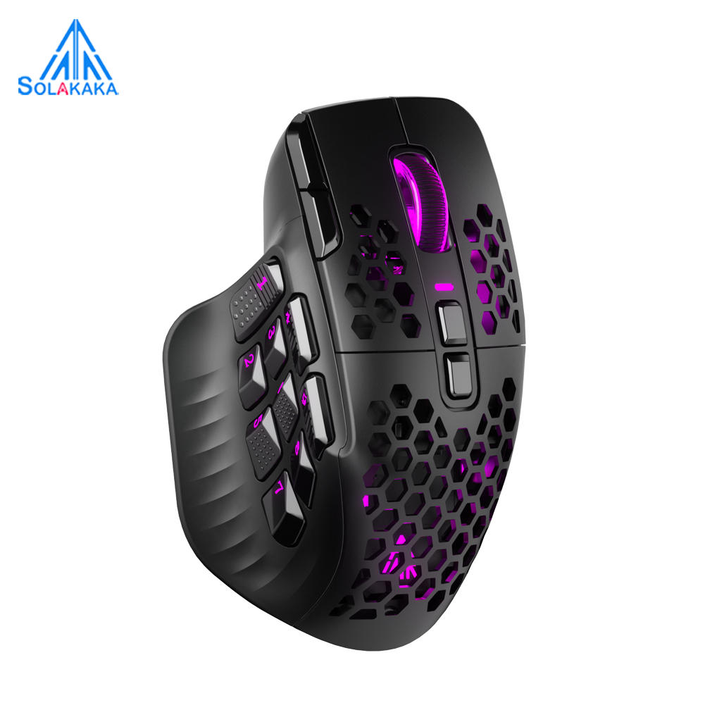 SOLAKAKA SM809 PRO MMO Wired 2.4G Wireless Bluetooth Gaming Mouse Custom Side Keys DIY Replace the Side Casing | Shopee Philippines