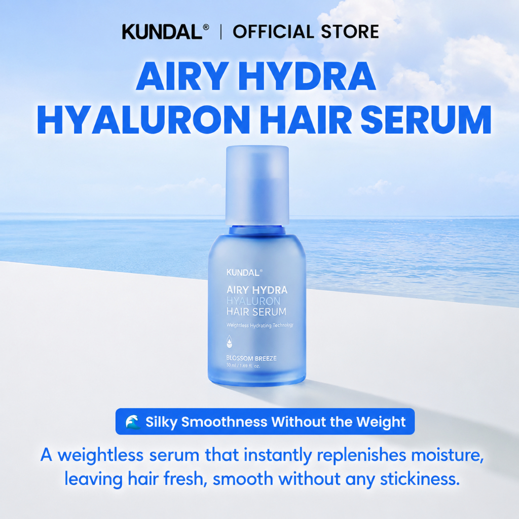 [KUNDAL OFFICIAL] AIRY HYDRA HYALURON HAIR SERUM 50ml | Shopee Philippines