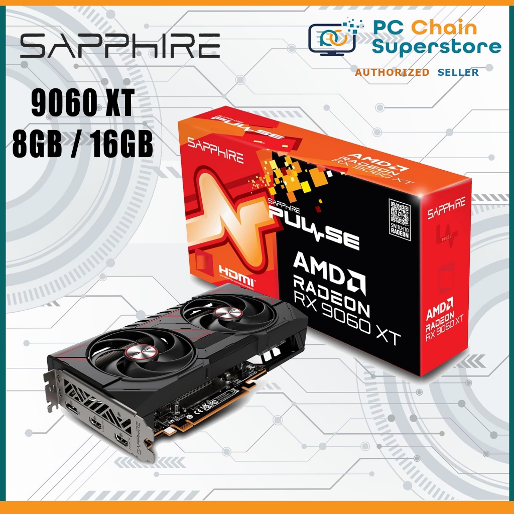 Sapphire Pulse AMD Radeon RX 9060 XT Gaming OC 8GB / 16GB GDDR6 Graphics Card | Shopee Philippines