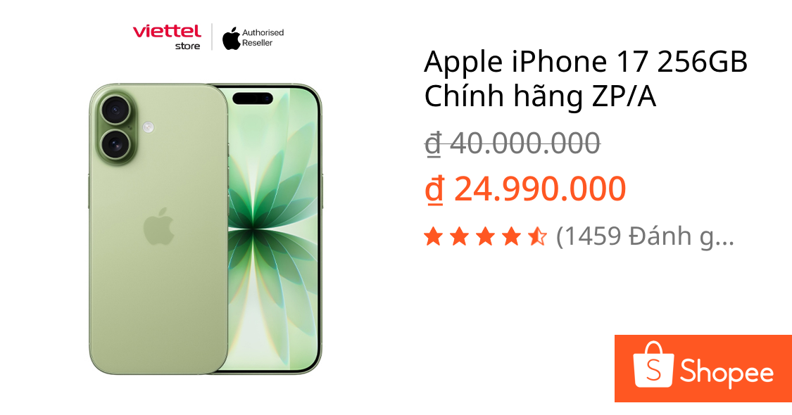 Apple iPhone 17 256GB Chính hãng ZP/A | Shopee Việt Nam
