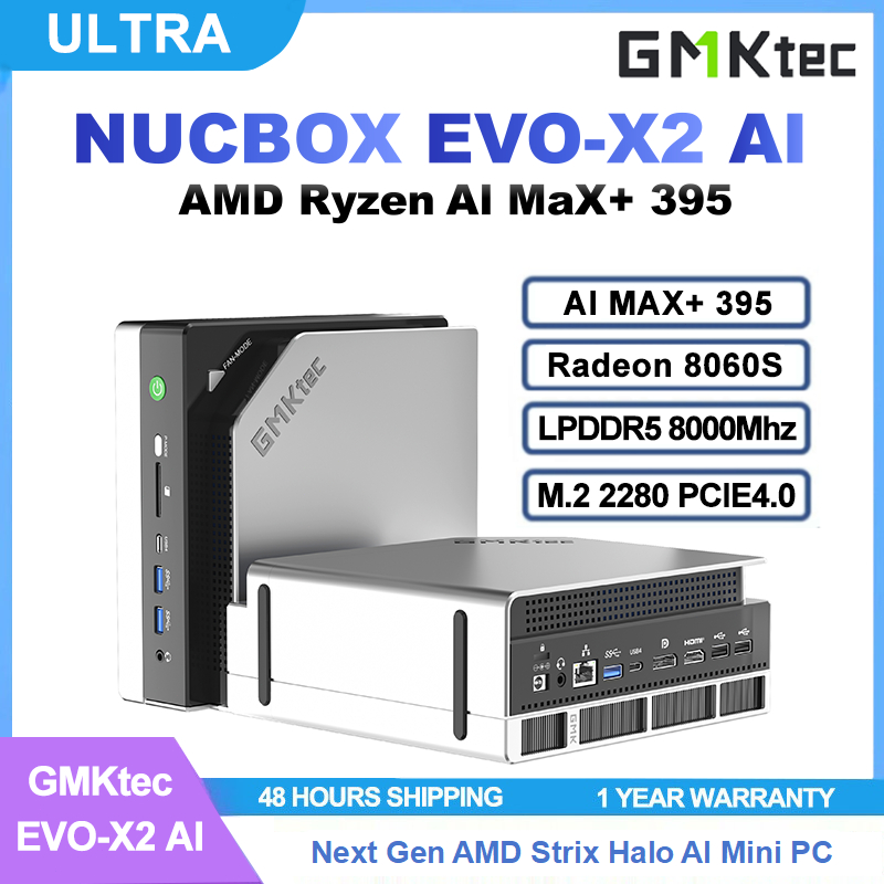 GMKtec Trò chơi EVO-X2 Hộp hạt nhân AI Ryzen AI MAX 395 Radeon 8060S M.2 PCIE4.0 Máy tính mini | Shopee Việt Nam