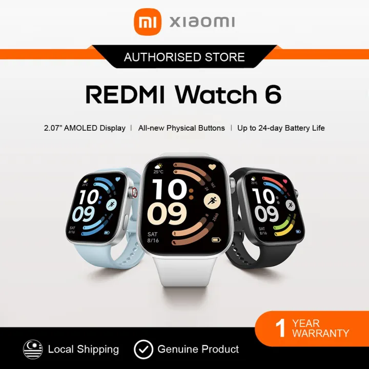 [New] REDMI Watch 6 | 2.07” AMOLED Display | 24-Day Battery | Dual L1 GNSS | Smart Watch