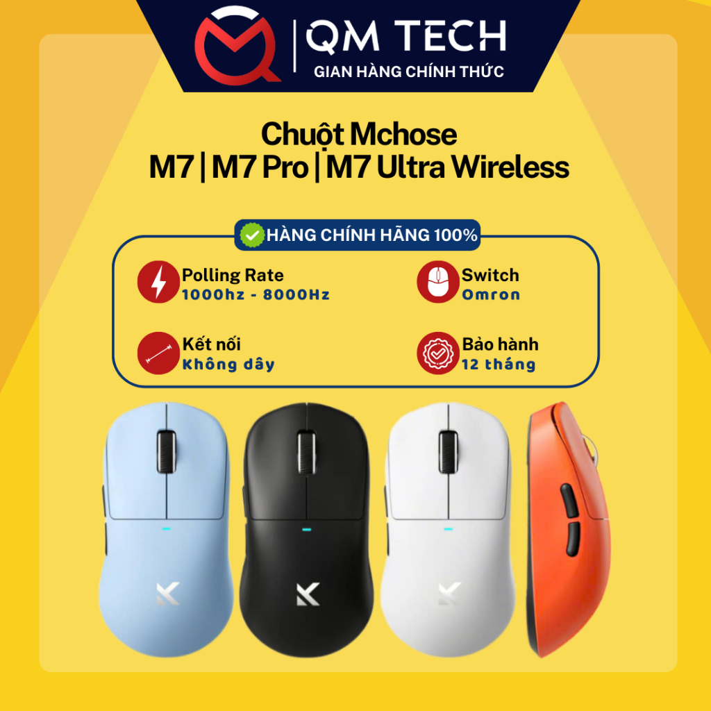 Chuột Gaming Mchose M7 / M7 Pro / M7 Ultra Wireless - QMTECHSTORE | Shopee Việt Nam
