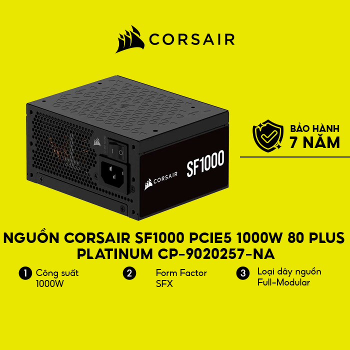 Nguồn máy tính Corsair SF1000 PCIE5 1000W 80 Plus Platinum CP-9020257-NA | Shopee Việt Nam