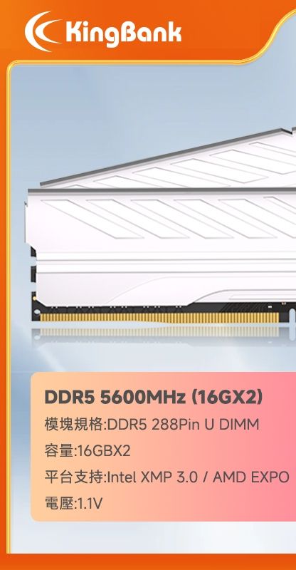 KingBank DDR5 16GBx2 5600MHz Overclocking Gaming Memory Desktop | Shopee Malaysia