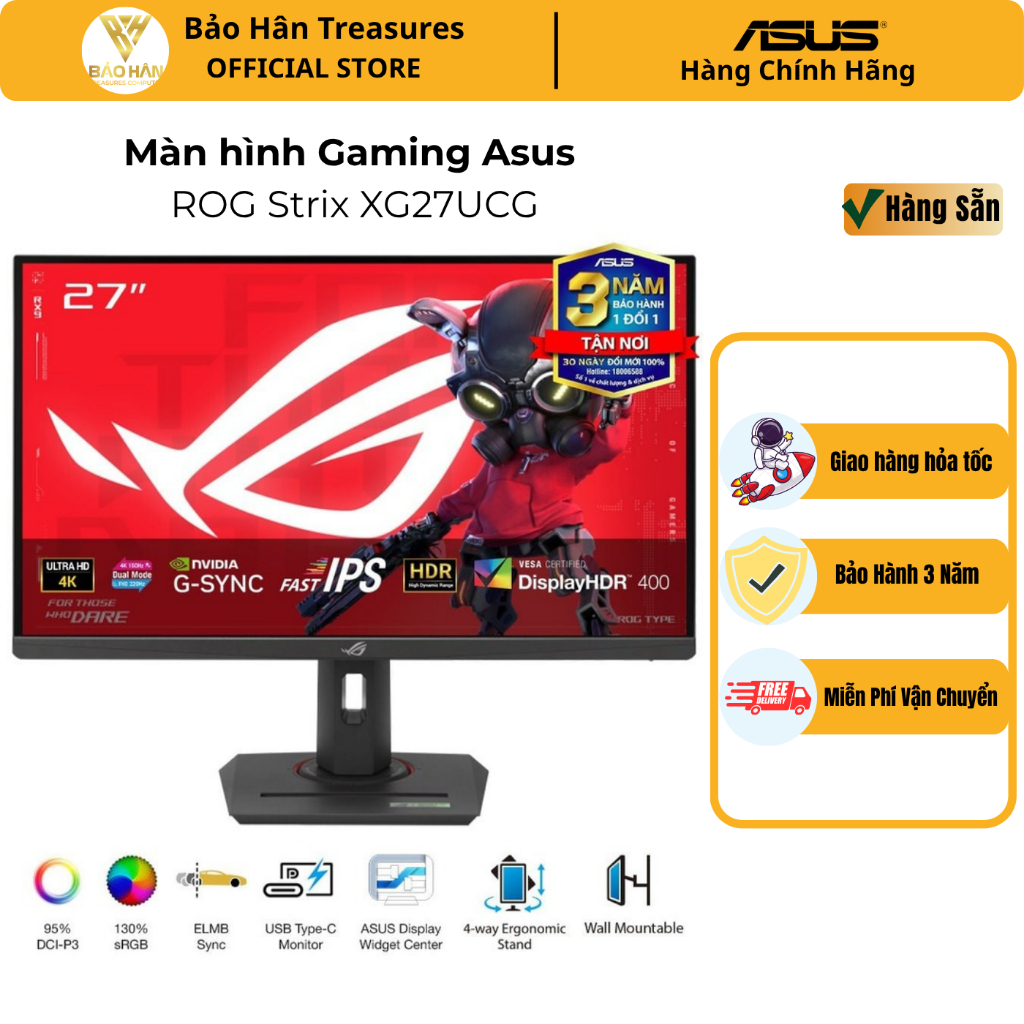 Màn hình Gaming Asus ROG Strix XG27UCG (27 inch/ 4K/ Fast IPS/ 160Hz/ Type-C 15W) Hàng Chính Hãng | Shopee Việt Nam