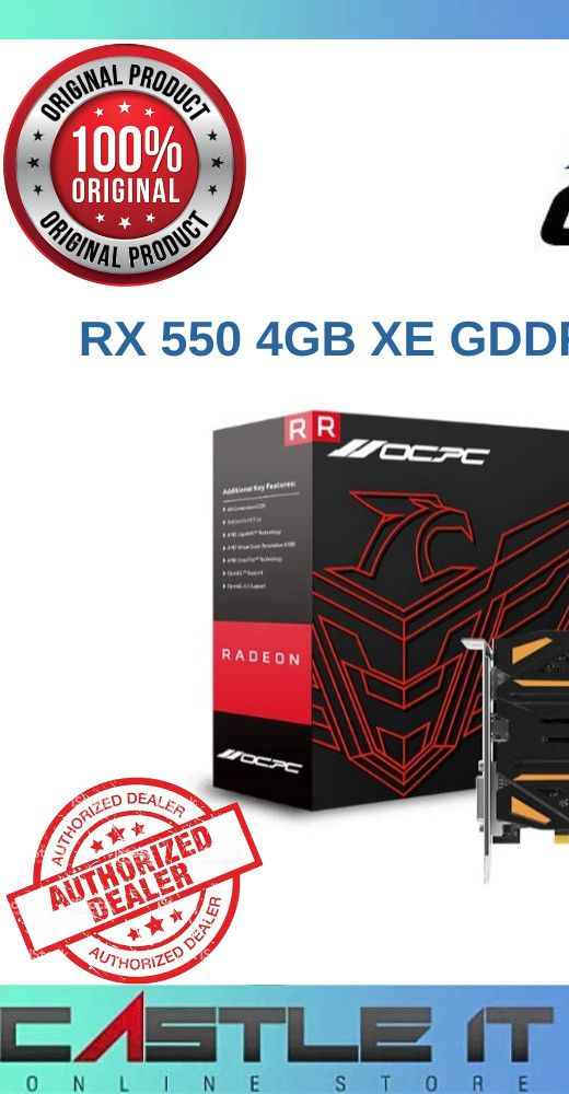 OCPC RX 550 4GB XE GDDR5 Graphic Card AMD Radeon GPU | Shopee Malaysia
