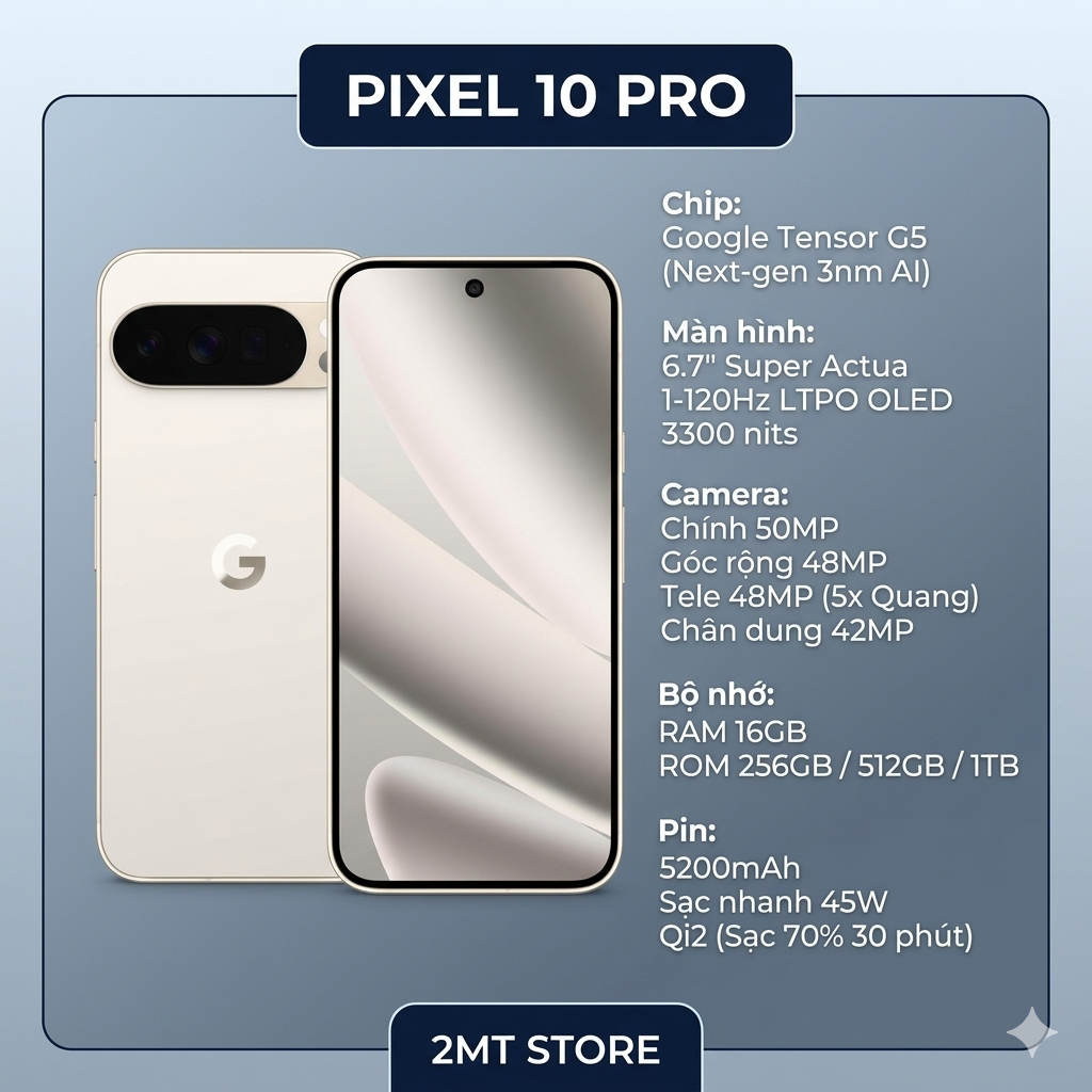 Điện Thoại Google Pixel 10 Pro Quốc Tế Like New Ram 16G Tần Số Quét 120hz Bộ Nhớ 128G 256G | Shopee Việt Nam