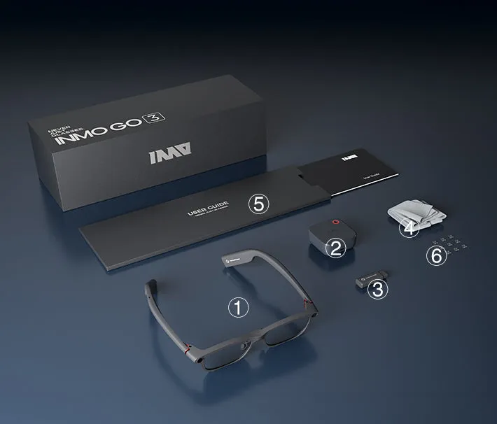 INMO GO3 AI Smart Glasses Real-time Translation Built-in Teleprompter AI Assistant Powered by ChatGPT and Gemini AR Navigation Automatic Meeting Transcription Compatible with iOS and Android. | Lazada Malaysia