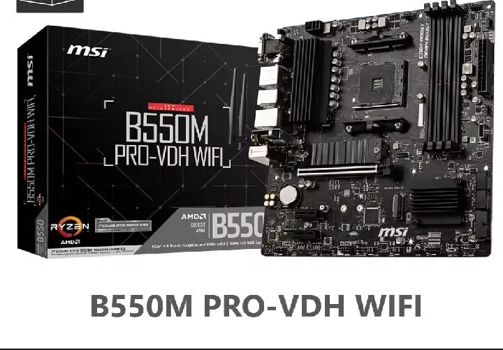 MSI B550M PRO-VDH WIFI motherboard with WiFi, V-DH, and AMD Ryzen support. | Lazada Malaysia