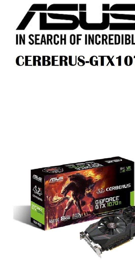 ASUS GeForce GTX 1070 Ti 8GB 256-Bit GPU - CERBERUS-GTX1070TI-A8G-GAMING | Shopee Malaysia
