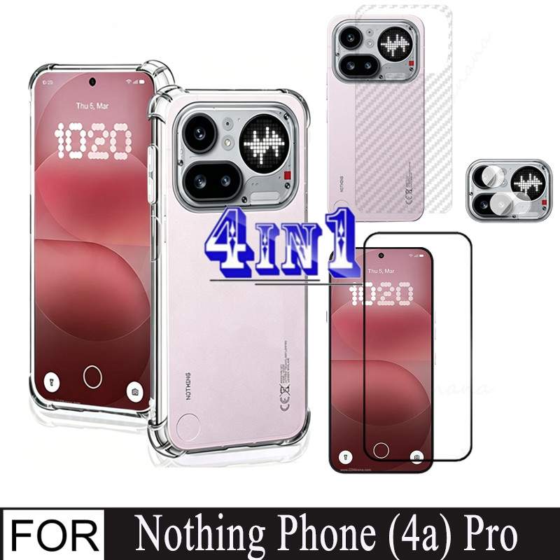 4In1 Nothing Phone (4a) Pro Chống Sốc Không Có Điện Thoại 4A Pro / 3A Pro Phim Ống Kính Máy Ảnh Bảo Vệ Điện Thoại + Phim Ống Kính + Phim Mặt Sau | Shopee Việt Nam