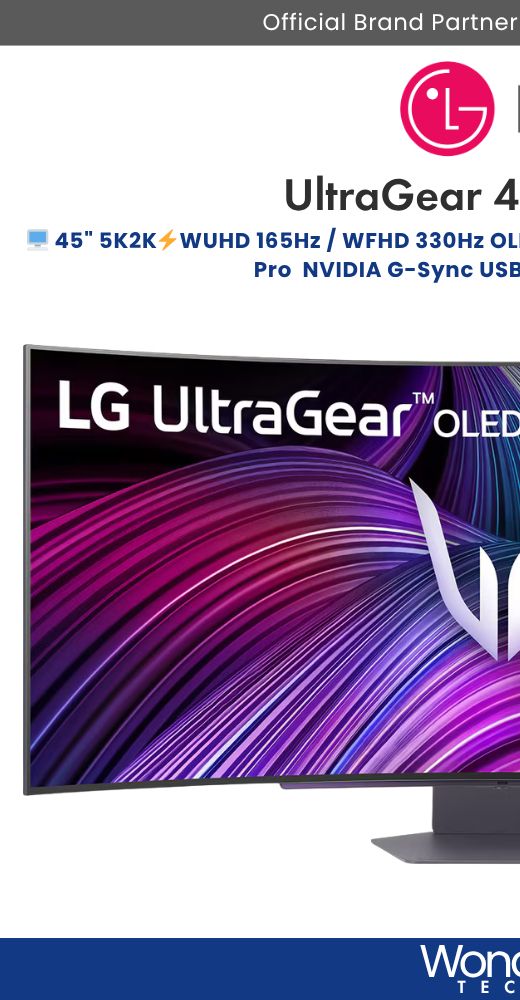 LG UltraGear 45GX950A | 45" 5K2K WUHD 165Hz / WFHD 330Hz OLED Dual Mode | 0.03ms | USB-C Gaming Monitor | Shopee Malaysia