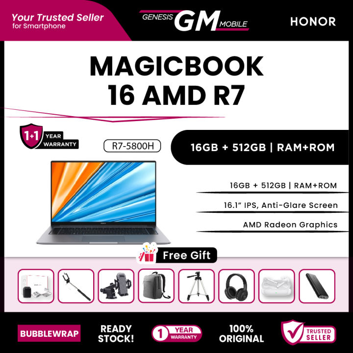 HONOR Magicbook 16 16GB+512GB AMD R7 I Original HONOR Malaysia | Lazada Malaysia