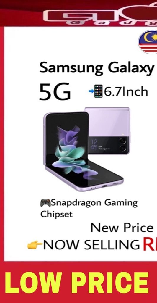 🥇Samsung Galaxy Z Flip 3 5G 8+256GB / Z Flip 8+256GB 6.7"Inch Dynamic AMOLED 2X 120Hz HDR10+ 1200nits Snapdragon 888 5G | Shopee Malaysia