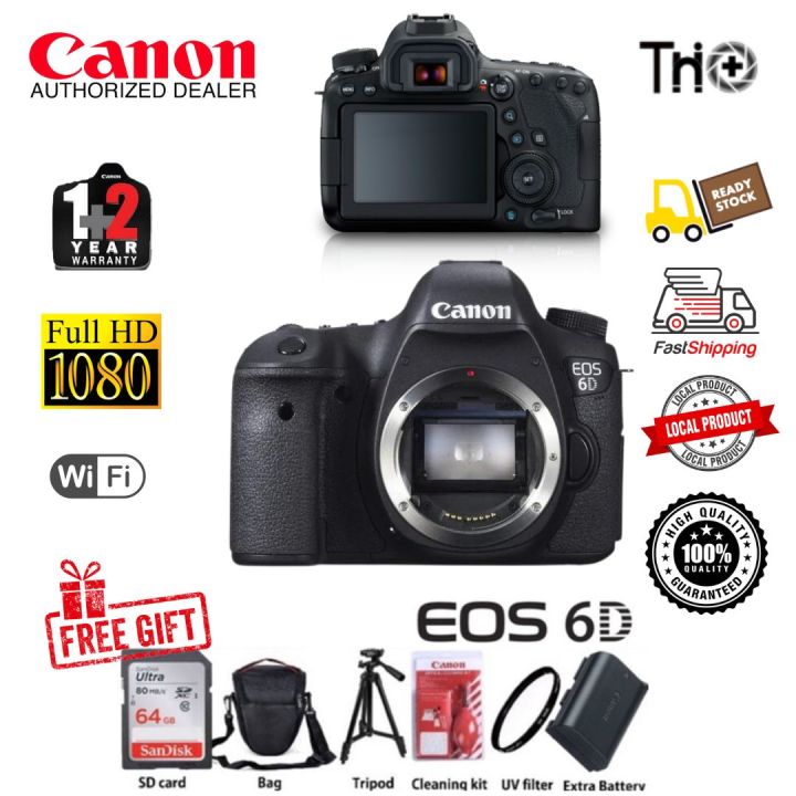 Canon EOS 6D DSLR Camera w/ 24-105mm f/4L IS II USM Kit Lens 20.2MP Full-Frame CMOS Sensor ( 3 Year Warranty ) | Lazada Malaysia