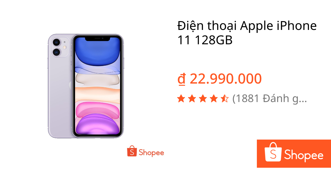 Điện thoại Apple iPhone 11 128GB | Shopee Việt Nam