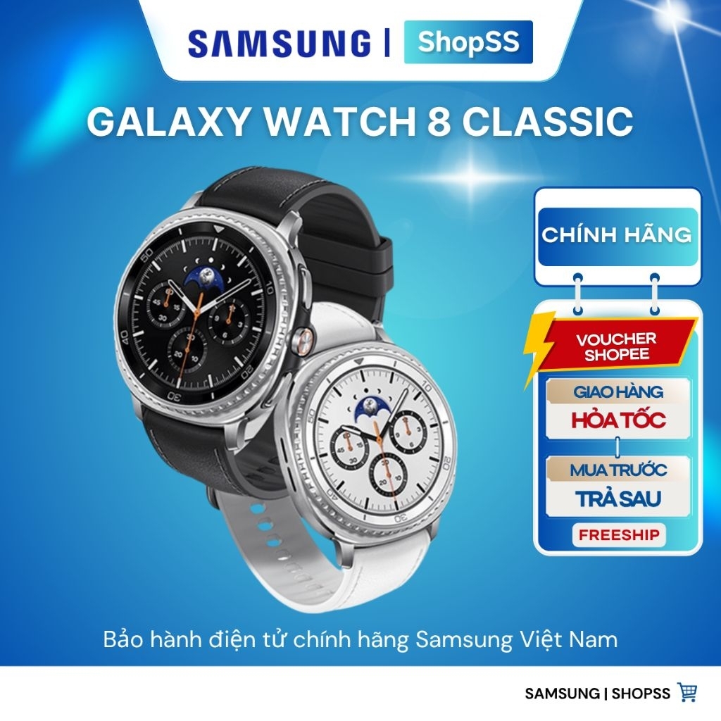 Đồng Hồ Samsung Galaxy Watch 8 Classic 46mm LTE / Bluetooth (ESIM/GPS) - Chính Hãng - Bộ Nhớ 64GB | Shopee Việt Nam