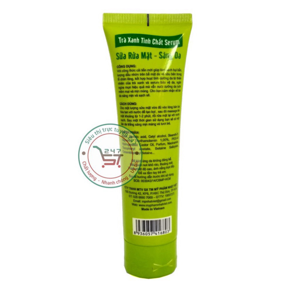 Sữa rửa mặt Trà xanh Nhật Việt 100ml - Giúp Làm Sáng Da, Thích Hợp Màu Xanh Trắng | Shopee Việt Nam