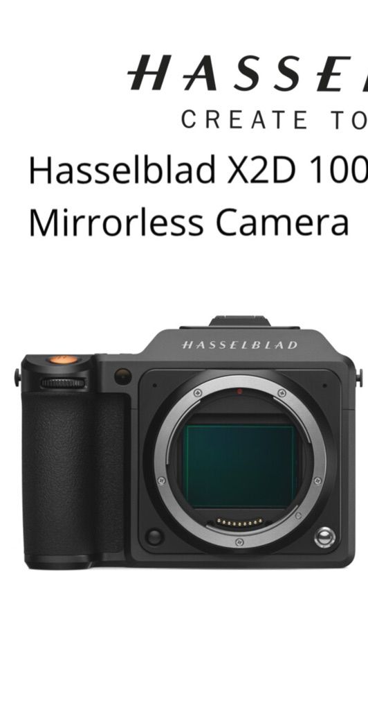 HASSELBLAD X2D 100C MEDIUM FORMAT MIRROLESS CAMERA 100MP 43.8 x 32.9MM BSI CMOS SENSOR CF EXPRESS TYPE B WIFI TYPE C | Shopee Malaysia