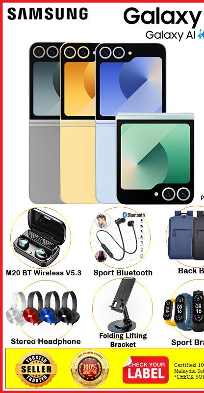 Samsung Galaxy Z Flip 6 Flip6 5G Smartphone | 12GB + 256GB / 12GB + 512GB | Original Samsung Malaysia | Shopee Malaysia