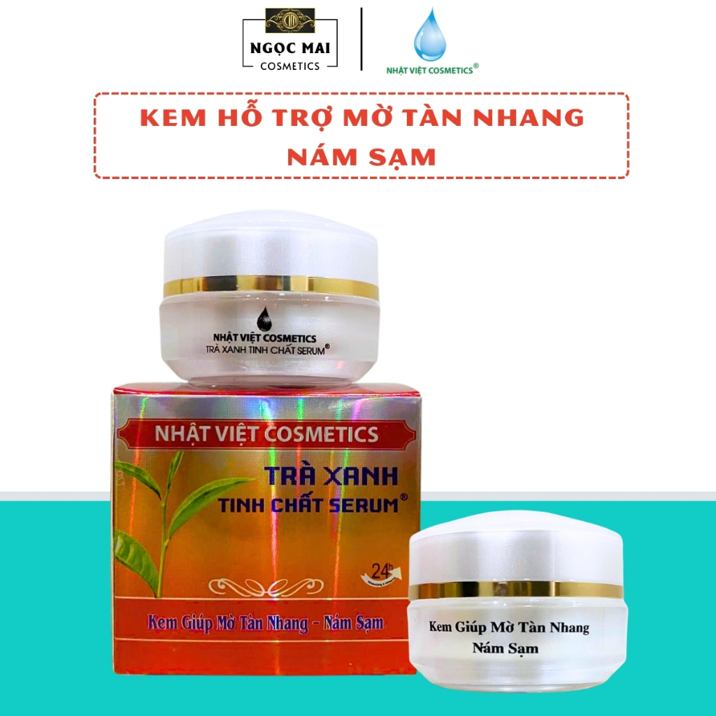 Kem Hỗ Trợ Giúp Mờ Tàn Nhang, Nám Sạm Tinh Chất Serum - Trà Xanh Nhật Việt Cosmetics (10g) | Shopee Việt Nam