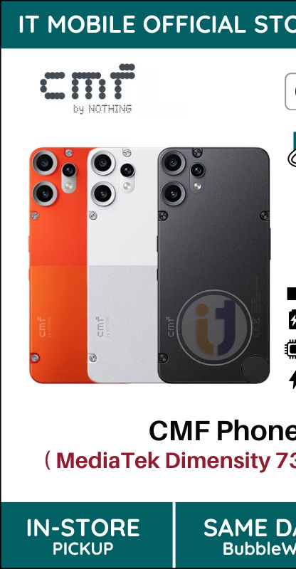 CMF Phone 2 Pro 5G Smartphone 8GB + 256GB ROM 4-Camera System MediaTek Dimensity 7300 Pro