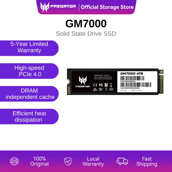 Predator GM7000 2TB PCIe4.0 M.2 SSD | Lazada Malaysia