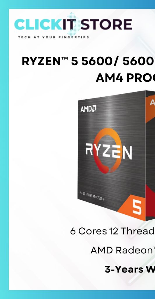 AMD Ryzen™ 5 5600/ 5600G/ 5600X / 5600GT AM4 Processor | 6 Cores 12 Threads | Up to 4.6Ghz Max.Boost | Shopee Malaysia