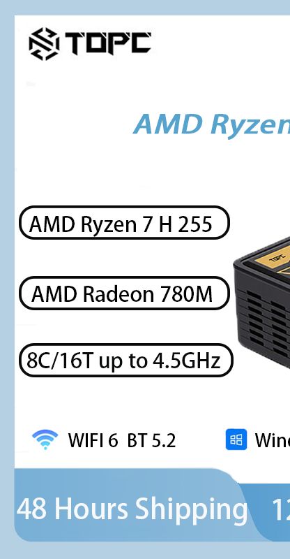 TOPC AMD Ryzen AI 9 HX 370/365/ R7 H 255 /AI5 340/AI7 Pro 360 2 x DDR5 5600MHZ OCuLink PCIe 3.0 M | Shopee Malaysia